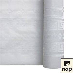 Nappe en papier damassé - 25 m - Blanc
