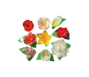 Bouquet floral en sucre - x18