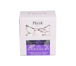 Dragées Chocolat - 1kg  - Blanc Vernis